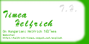 timea helfrich business card